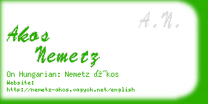 akos nemetz business card